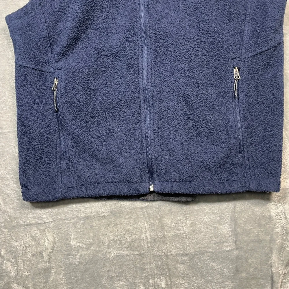 Port Authority Fleece Vest Mens Navy Blue Alpenrose‎ Dairy Logo Full Zip M